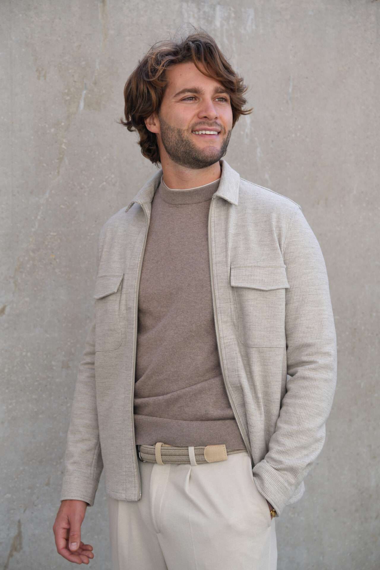 Marco Pescarolo Overshirt Beige 52Y19 Col 1