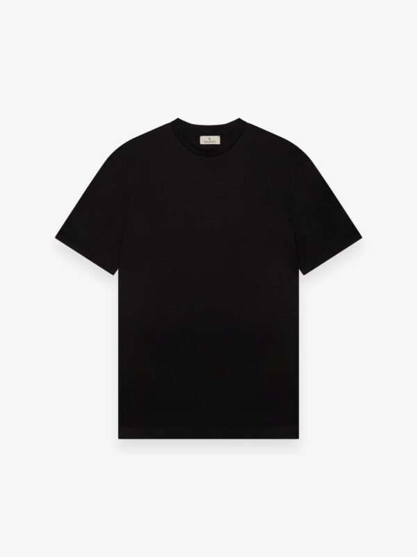 Valenza T-Shirt Korte Mouw Zwart Interlock Supima T-shirt